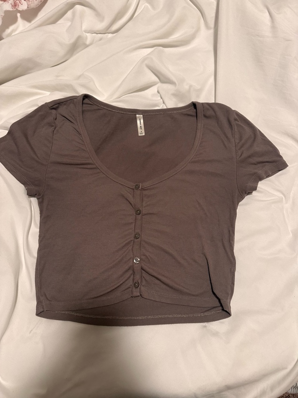 Sunday best aritzia cropped button up
